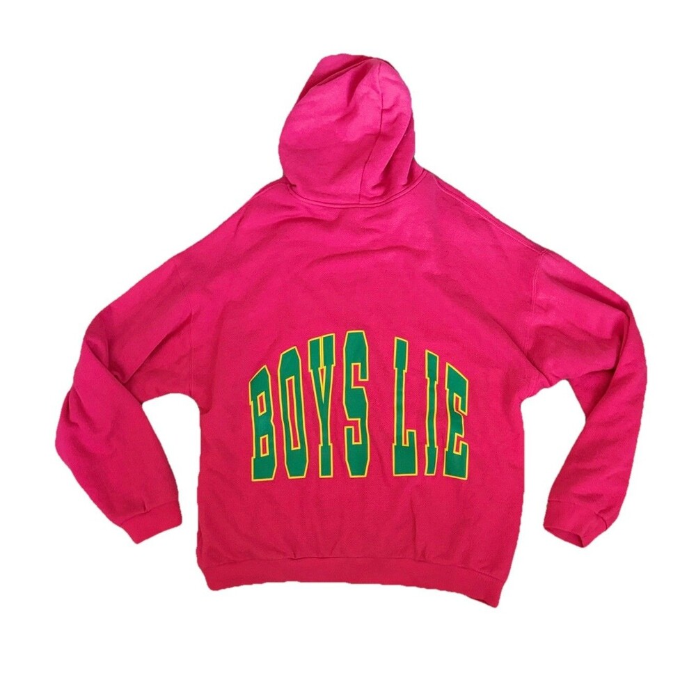 Boys Lie Pucker Up Pink Long Sleeve Hoodie Full Zip Cherub Sweatshirt XL/XXL - Picture 11 of 16